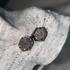 Kendra Scott Black Drusy Logan Studs